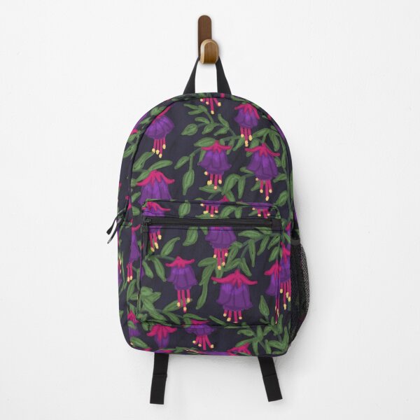 Item preview, Fuchsia Flower Seamless Pattern with Dark Background designed and sold by NaliniLe.