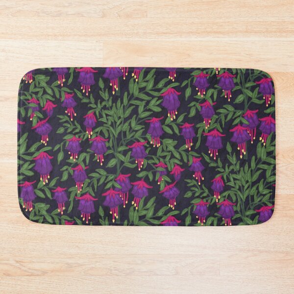 Item preview, Fuchsia Flower Seamless Pattern with Dark Background designed and sold by NaliniLe.
