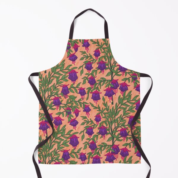 Item preview, Fuchsia Flower Seamless Pattern with Peach Background designed and sold by NaliniLe.