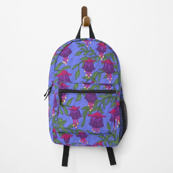 Item preview, Fuchsia Flower Seamless Pattern with Light Blue Background designed and sold by NaliniLe.