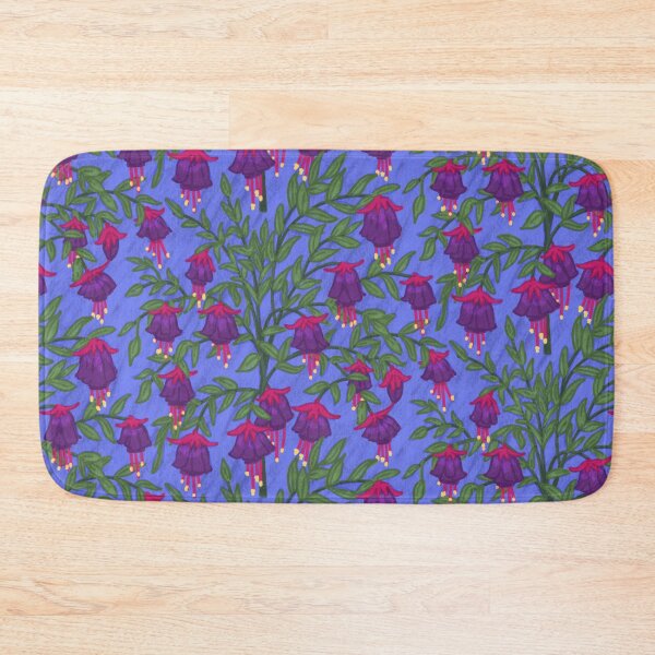 Item preview, Fuchsia Flower Seamless Pattern with Light Blue Background designed and sold by NaliniLe.