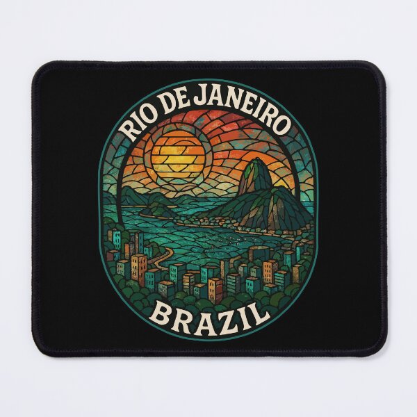 Item preview, Rio De Janeiro Brazil Stained Glass Travel designed and sold by TomFrontierArt.