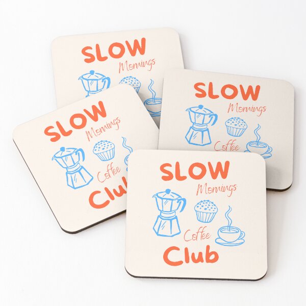 Item preview, Slow Mornings Coffee Club - Cute Coffee Lover Gift, Canvas for Coffee Shop, Aesthetic Morning Routine Design, Cozy Self Care Gift designed and sold by MakitoDesign.