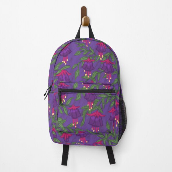 Item preview, Fuchsia Flower Seamless Pattern with Purple Background designed and sold by NaliniLe.