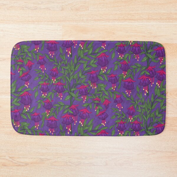 Item preview, Fuchsia Flower Seamless Pattern with Purple Background designed and sold by NaliniLe.