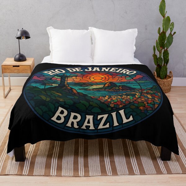 Item preview, Rio De Janeiro Brazil Stained Glass Art Travel designed and sold by TomFrontierArt.