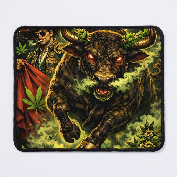 Item preview, The Smoking Bull: "Fumaqueso" and the Matador designed and sold by Dreamy Armine Art.
