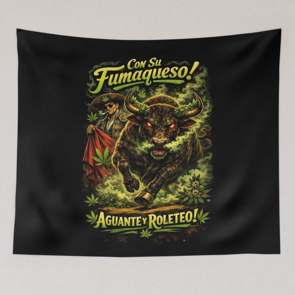Item preview, The Smoking Bull: "Fumaqueso" and the Matador designed and sold by Dreamy Armine Art.