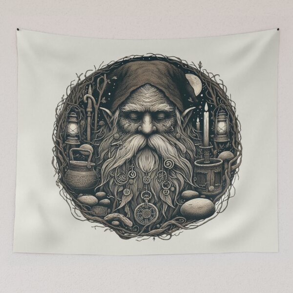 Item preview, Ancient Gnome Forest Guardian designed and sold by Roberta Calabrese.