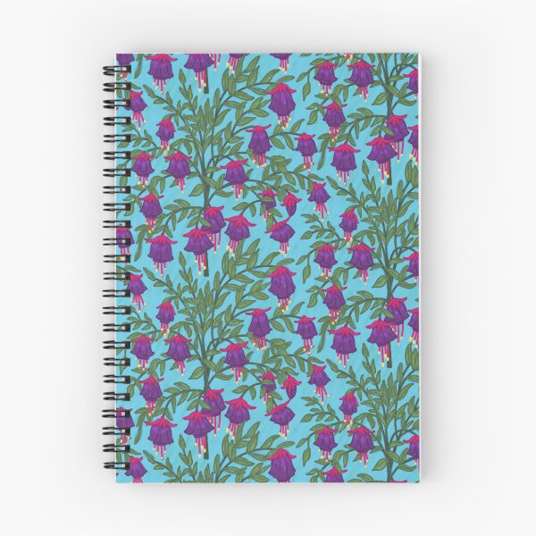 Item preview, Fuchsia Flower Seamless Pattern with Turquoise Background designed and sold by NaliniLe.