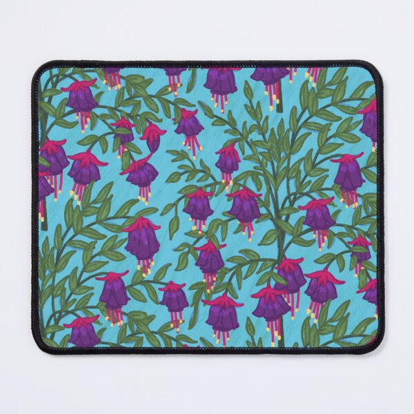 Item preview, Fuchsia Flower Seamless Pattern with Turquoise Background designed and sold by NaliniLe.