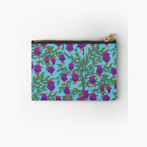 Item preview, Fuchsia Flower Seamless Pattern with Turquoise Background designed and sold by NaliniLe.