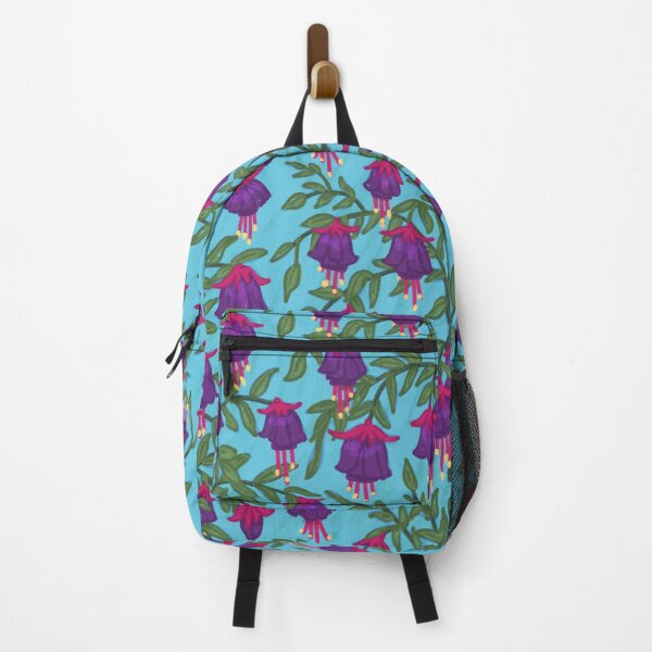Item preview, Fuchsia Flower Seamless Pattern with Turquoise Background designed and sold by NaliniLe.
