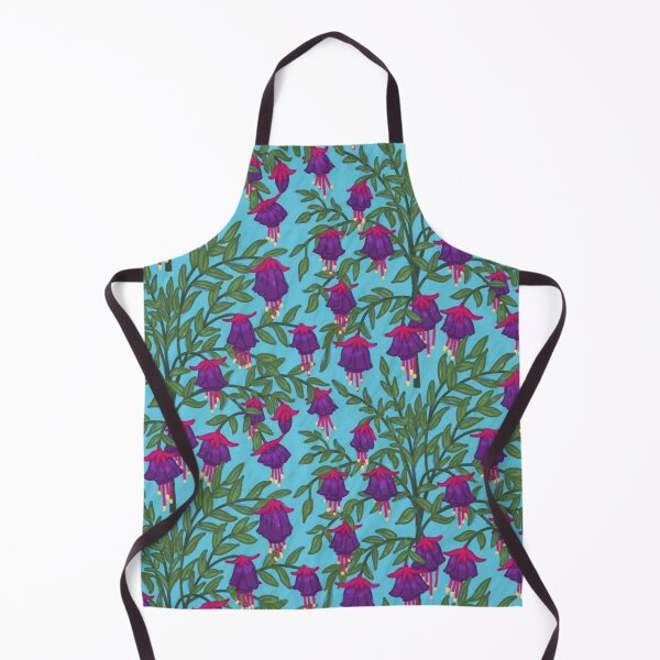 Item preview, Fuchsia Flower Seamless Pattern with Turquoise Background designed and sold by NaliniLe.