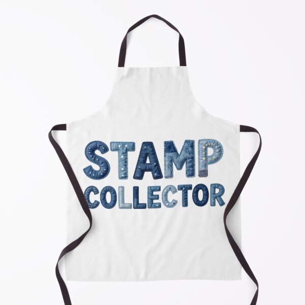 Item preview, STAMP COLLECTOR - IN DENIM FAUX LETTERING designed and sold by AlexOBrienArt.