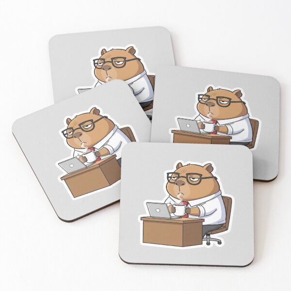 Item preview, Anime Capybara Coffee Hating Monday Office designed and sold by FRADEX STORE.
