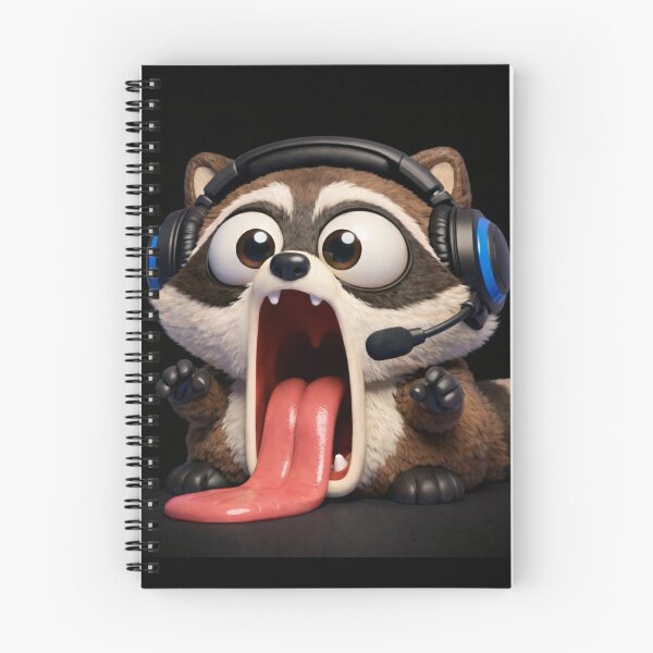 Item preview, Shocked Gamer Raccoon: High-Intensity Reaction designed and sold by Dreamy Armine Art.