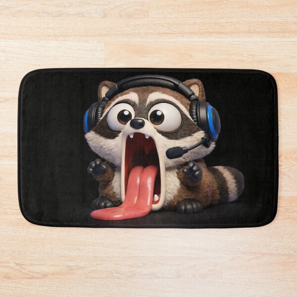 Item preview, Shocked Gamer Raccoon: High-Intensity Reaction designed and sold by Dreamy Armine Art.