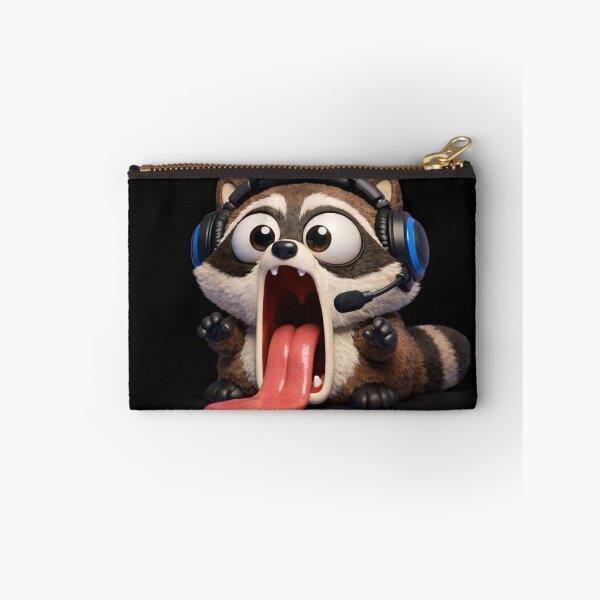 Item preview, Shocked Gamer Raccoon: High-Intensity Reaction designed and sold by Dreamy Armine Art.