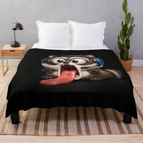 Item preview, Shocked Gamer Raccoon: High-Intensity Reaction designed and sold by Dreamy Armine Art.