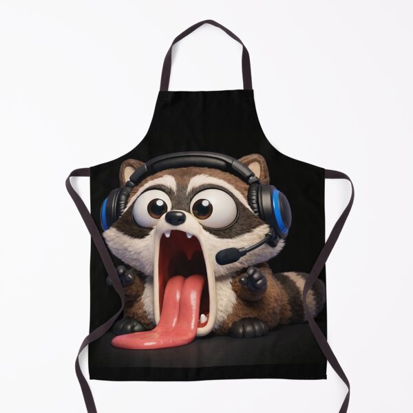 Item preview, Shocked Gamer Raccoon: High-Intensity Reaction designed and sold by Dreamy Armine Art.