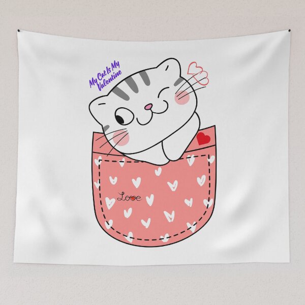Item preview, My Cat Is My Valentine. designed and sold by Dinasshop.
