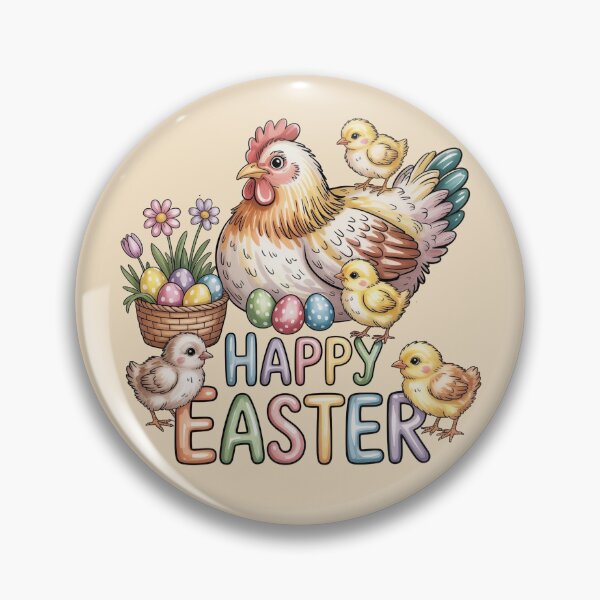 Item preview, Happy Easter – Vintage Mother Hen and Chicks Illustration designed and sold by WikaKowalczyk.