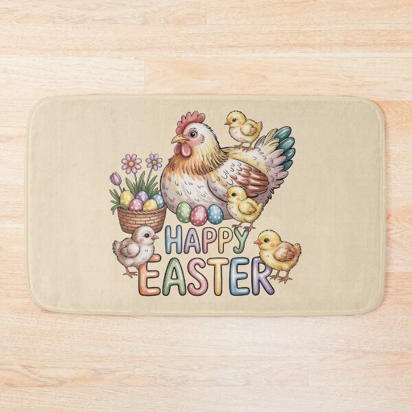 Item preview, Happy Easter – Vintage Mother Hen and Chicks Illustration designed and sold by WikaKowalczyk.