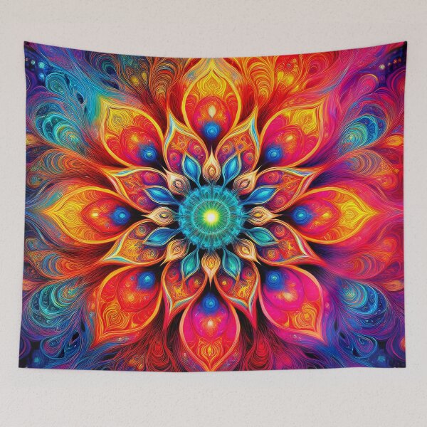 Item preview, Colorful Wallcovering Tapestry, duvet cover, throw blanket, shower curtain designed and sold by CharlottePlaceArt.