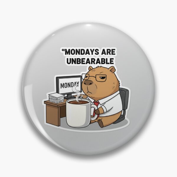 Item preview, Anime Capybara Coffee Hating Monday Office designed and sold by FRADEX STORE.
