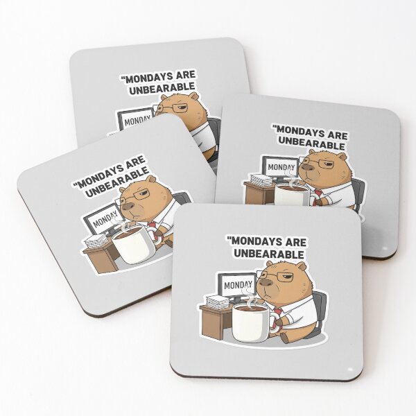 Item preview, Anime Capybara Coffee Hating Monday Office designed and sold by FRADEX STORE.