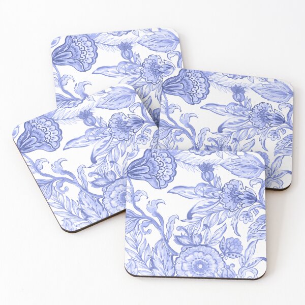 Item preview, Vintage Watercolor Blue Botanicals designed and sold by AnimaliaStar.
