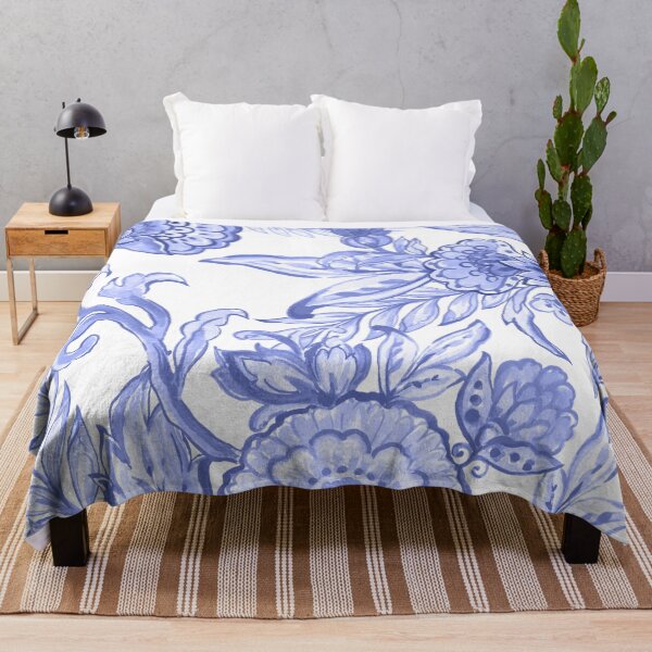 Item preview, Vintage Watercolor Blue Botanicals designed and sold by AnimaliaStar.