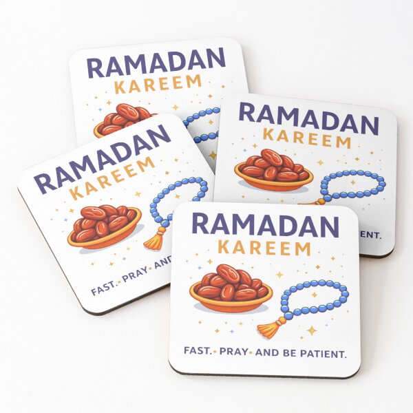Item preview, Ramadan Kareem Dates & Tasbih – Fast Pray Be Patient Minimal Design designed and sold by bilal sibgui.