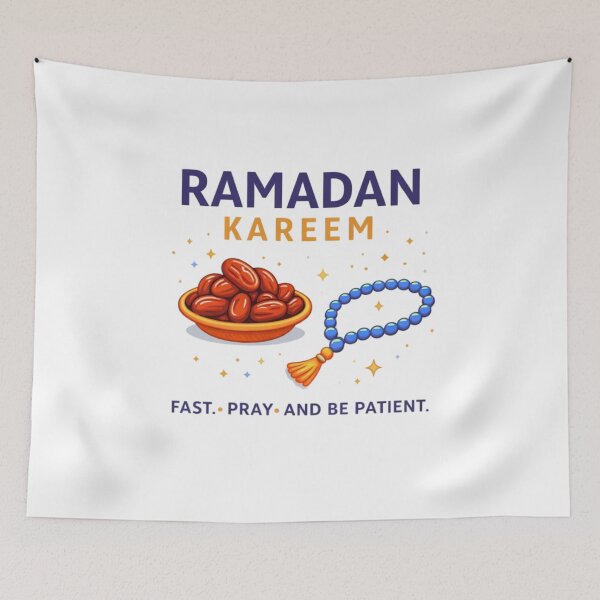 Item preview, Ramadan Kareem Dates & Tasbih – Fast Pray Be Patient Minimal Design designed and sold by bilal sibgui.