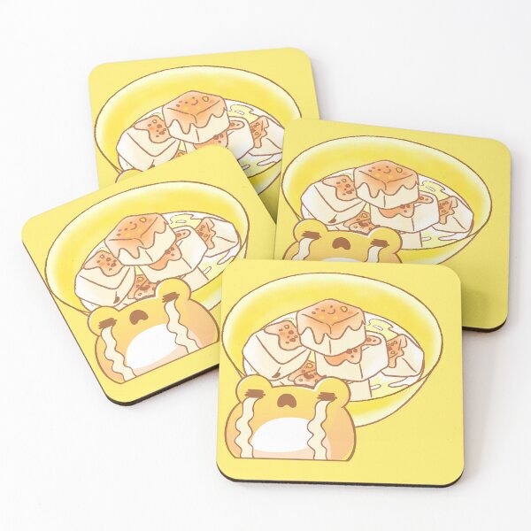 Item preview, Cute Crying Frog with Tofu Kawaii designed and sold by Kanniax.