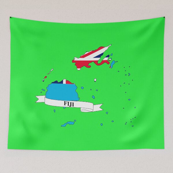 Item preview, Map of the flag of Fiji designed and sold by visual adventures.