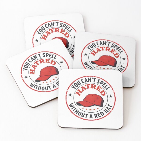 Item preview, You Can't Spell Hatred Without A Red Hat Badge Style Statement Design designed and sold by LunaMagicStudio.