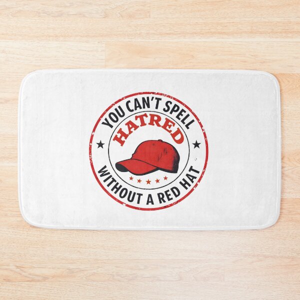 Item preview, You Can't Spell Hatred Without A Red Hat Badge Style Statement Design designed and sold by LunaMagicStudio.