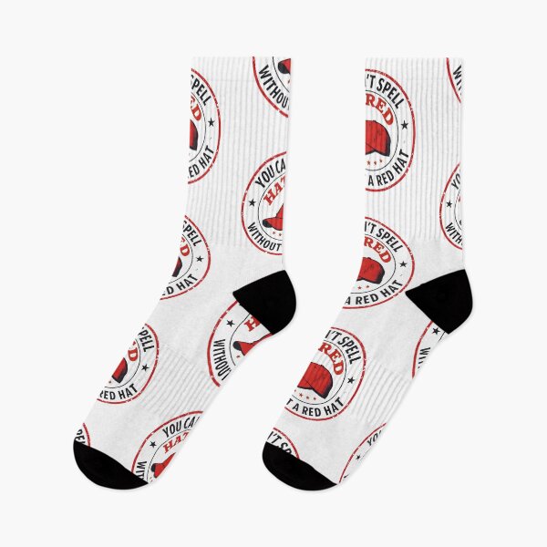 Item preview, You Can't Spell Hatred Without A Red Hat Badge Style Statement Design designed and sold by LunaMagicStudio.