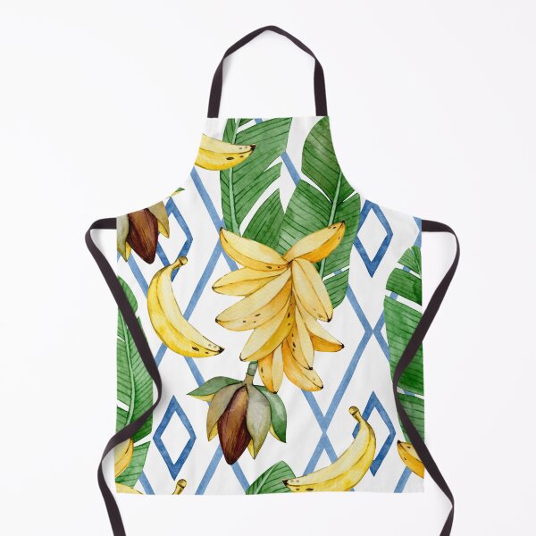 Item preview, Fresh Tropical Bananas on Blue Geometric Design designed and sold by AnimaliaStar.