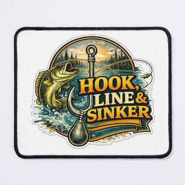 Item preview, Hook, Line & Sinker – Classic Fishing Statement Design designed and sold by SVALANART.