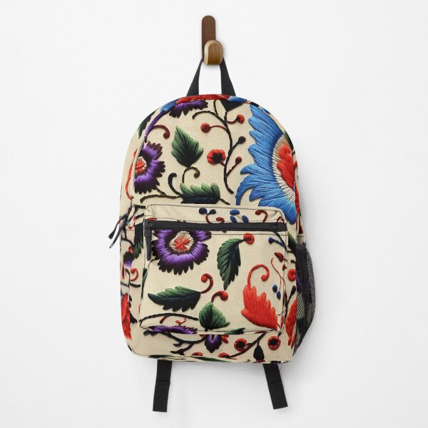 Item preview, Vibrant Mexican Floral Embroidery: Traditional Folk Art Motif designed and sold by BrainCurves.