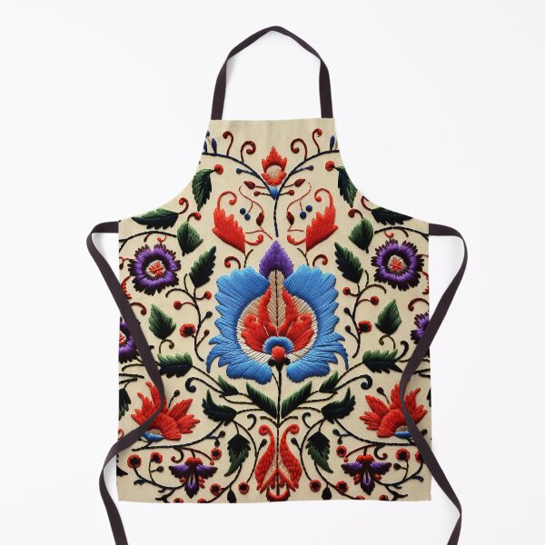 Item preview, Vibrant Mexican Floral Embroidery: Traditional Folk Art Motif designed and sold by BrainCurves.