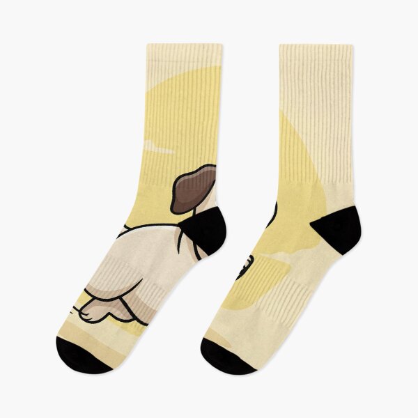Item preview, Cute Running Pug Cartoon – Happy Dog Illustration designed and sold by AbstractAuraArt.