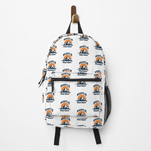 Item preview, Hustle Harder Retro Sunset Mountain Peak Illustration designed and sold by Posiheal26.