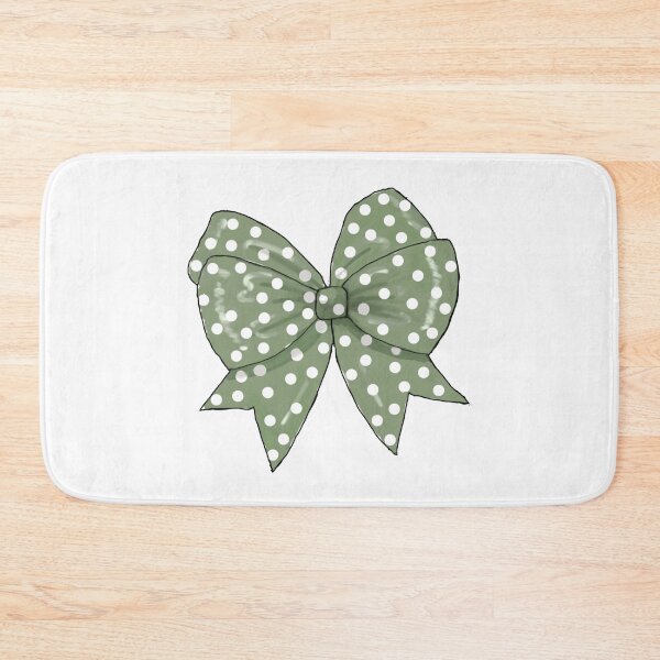 Item preview, Polka Dot Bow, Sage Green and White, Hand Drawn designed and sold by JoyfulWhimsy.