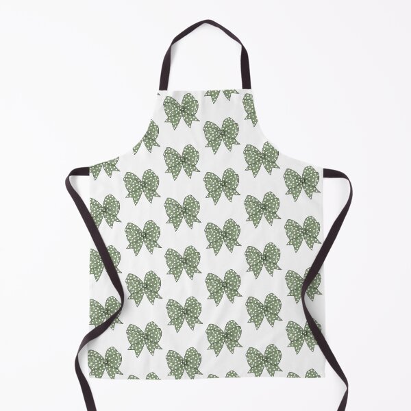 Item preview, Polka Dot Bow, Sage Green and White, Hand Drawn designed and sold by JoyfulWhimsy.