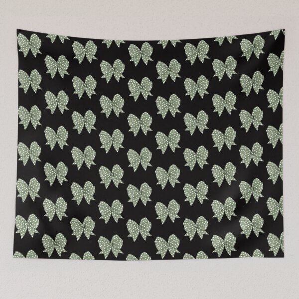 Item preview, Polka Dot Bow, Sage Green and White, Hand Drawn designed and sold by JoyfulWhimsy.