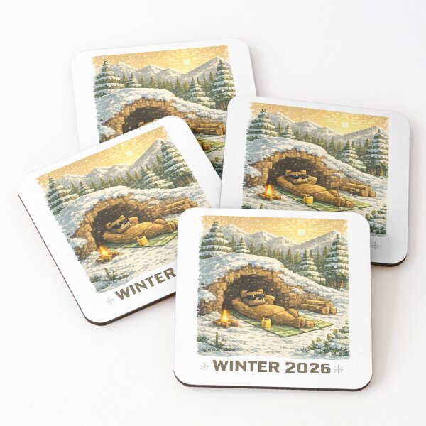 Item preview, Winter 2026 Relaxing Bear Pixel Design designed and sold by MeowMoodArt.